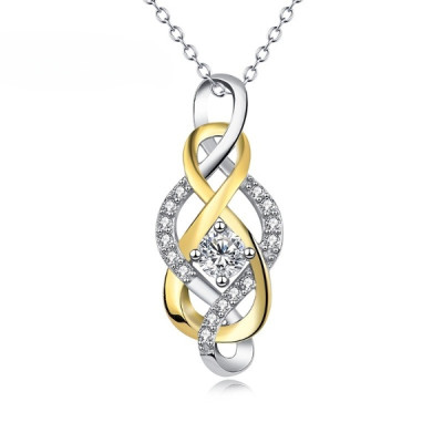 Sterling Silver Double Infinity Two Tone Necklace - The Name Jewellery™