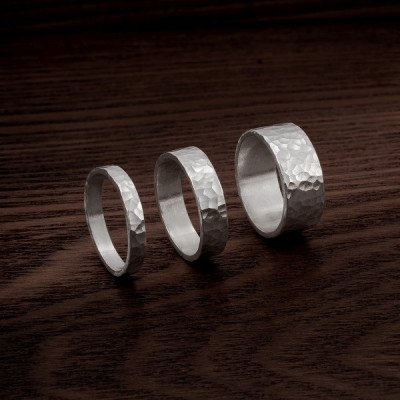 Hammered Silver Hidden Message Ring - The Name Jewellery™