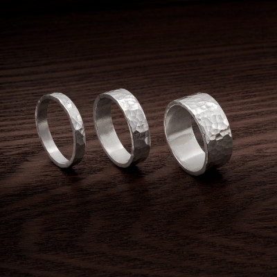 Hammered Silver Hidden Message Ring - The Name Jewellery™