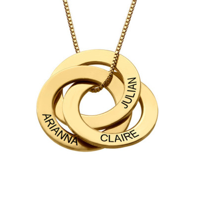 Circle Russian Ring Necklace with Engraving - The Name Jewellery™