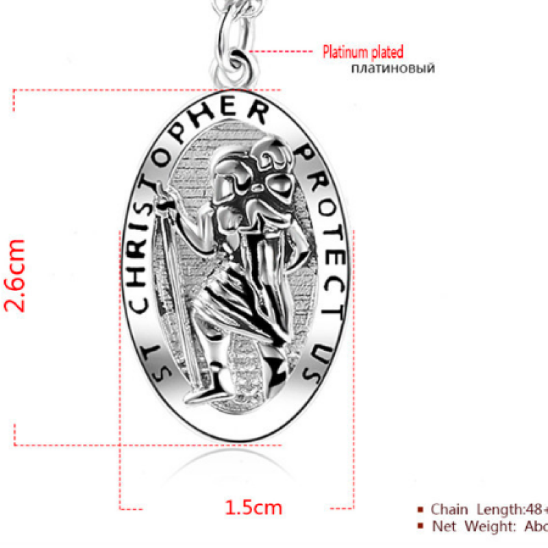Men's Personalised Silver St Christopher Pendant – Bijou Jewellery
