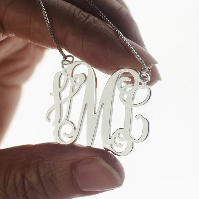 Personalised Monogram Initial Necklace Sterling Silver - The Name Jewellery™