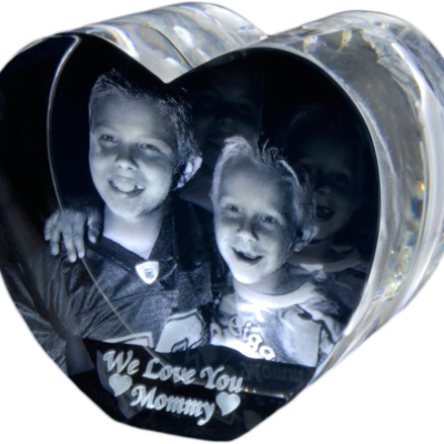 Personalised Crystal With 2D/3D Photo Engraved - The Name Jewellery™