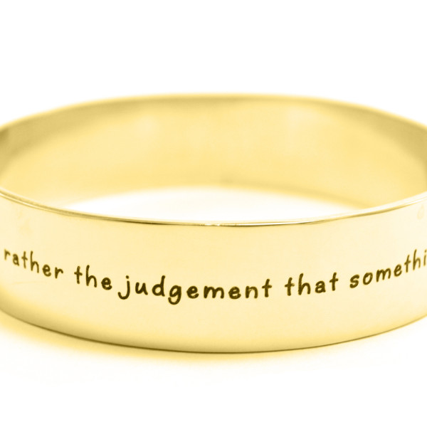 Personalised 15mm Wide Endless Bangle - 18ct Gold Plated - The Name Jewellery™