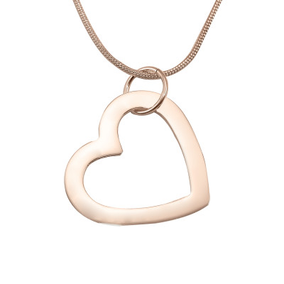 Personalised Always in My Heart Necklace - 18ct  Rose Gold Plated - The Name Jewellery™