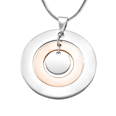 Personalised Circles of Love Necklace - TWO TONE - Rose Gold  Silver - The Name Jewellery™