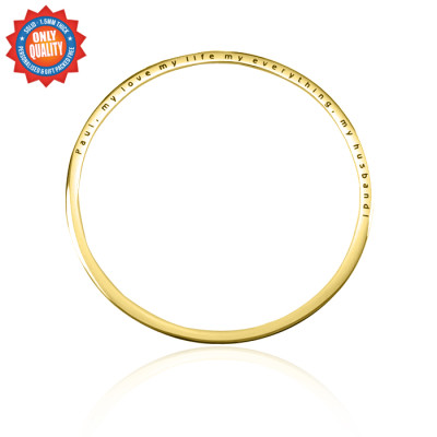 Personalised Classic Bangle - 18ct Gold Plated - The Name Jewellery™