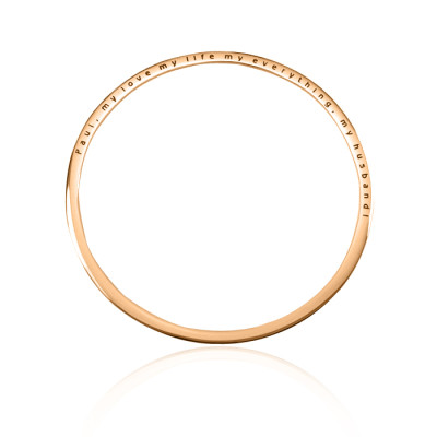 Personalised Classic Bangle - 18ct Rose Gold Plated - The Name Jewellery™