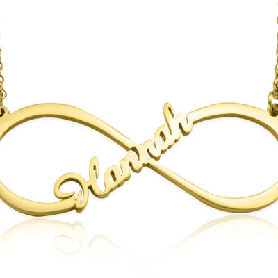 Personalised Single Infinity Name Necklace - 18ct Gold Plated - The Name Jewellery™