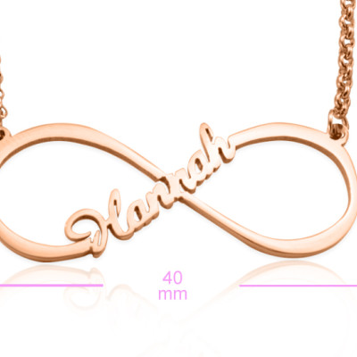 Personalised Single Infinity Name Necklace - 18ct Rose Gold Plated - The Name Jewellery™