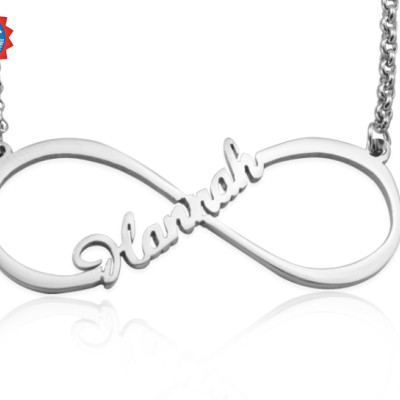 Personalised Single Infinity Name Necklace - Sterling Silver - The Name Jewellery™