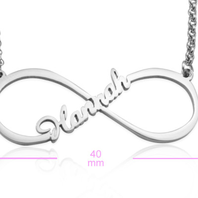 Personalised Single Infinity Name Necklace - Sterling Silver - The Name Jewellery™