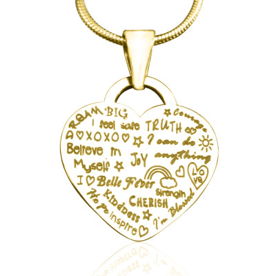 Personalised Heart of Hope Necklace - 18ct Gold Plated - The Name Jewellery™