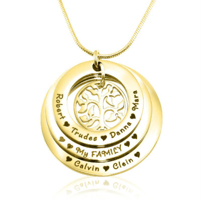 Personalised Family Triple Love - 18ct Gold Plated - The Name Jewellery™