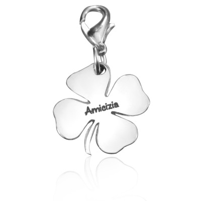 Personalised Four Leaf Clover Charm - The Name Jewellery™