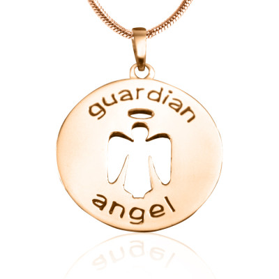 Personalised Guardian Angel Necklace 1 - 18ct Rose Gold Plated - The Name Jewellery™