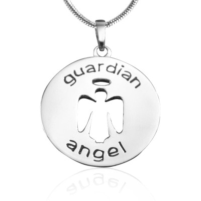 Personalised Guardian Angel Necklace 1 - Sterling Silver - The Name Jewellery™
