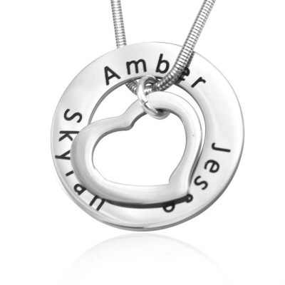 Personalised Heart Washer Necklace - The Name Jewellery™
