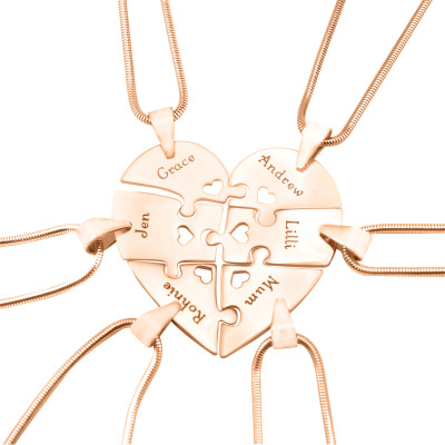 Personalised Hexa Heart Puzzle Necklace - The Name Jewellery™
