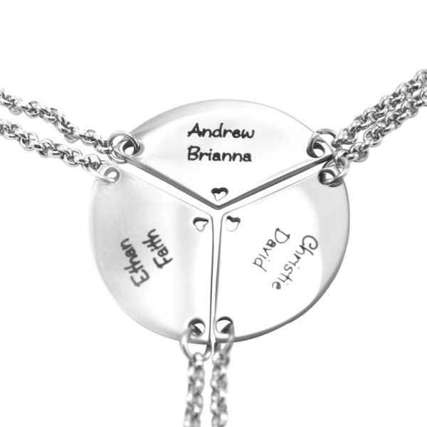Personalised Meet at the Heart Triple - Three Personalised Necklaces - The Name Jewellery™
