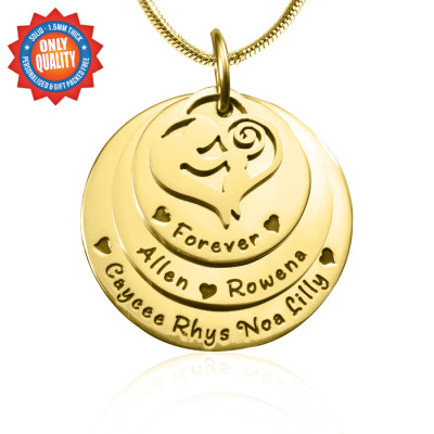 Personalised Mother's Disc Triple Necklace - 18ct Gold Plated - The Name Jewellery™