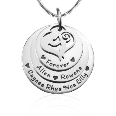Personalised Mother's Disc Triple Necklace - Sterling Silver - The Name Jewellery™