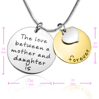Personalised Mother Forever Necklace - Two Tone - Gold  Silver - The Name Jewellery™