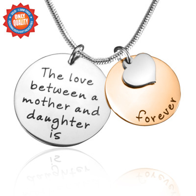 Personalised Mother Forever Necklace - Two Tone - Rose  Silver - The Name Jewellery™
