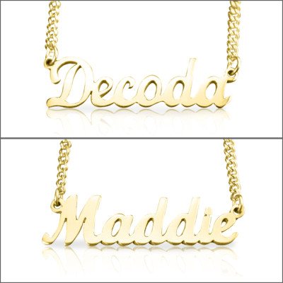 Personalised Name Necklace - 18ct Gold Plated - The Name Jewellery™