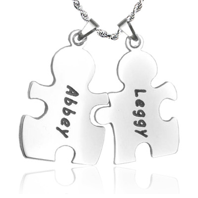 Personalised Puzzle Necklace - Sterling Silver - The Name Jewellery™