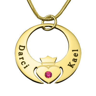 Personalised Queen of My Heart Necklace - 18ct Gold Plated - The Name Jewellery™