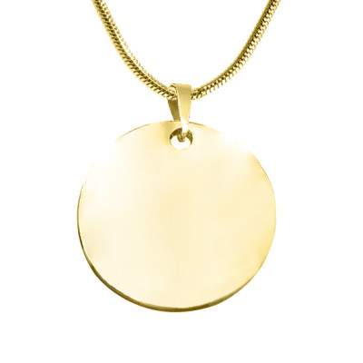 Personalised Swirls of Time Disc Necklace - 18ct Gold Plated - The Name Jewellery™