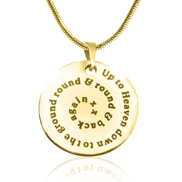 Personalised Swirls of Time Disc Necklace - 18ct Gold Plated - The Name Jewellery™