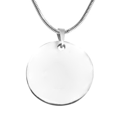 Personalised Swirls of Time Disc Necklace - Sterling Silver - The Name Jewellery™