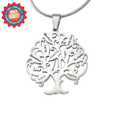 Personalised Tree of My Life Necklace 10 - Sterling Silver - The Name Jewellery™