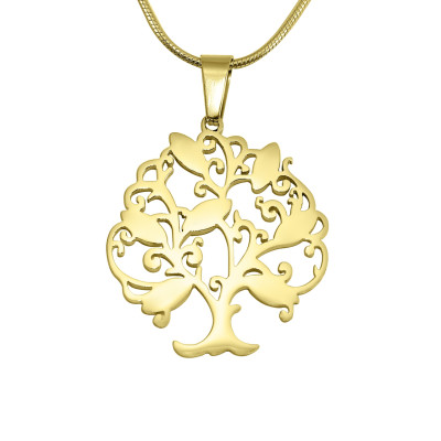 Personalised Tree of My Life Necklace 7 - 18ct Gold Plated - The Name Jewellery™