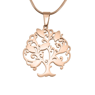 Personalised Tree of My Life Necklace 7 - 18ct Rose Gold Plated - The Name Jewellery™