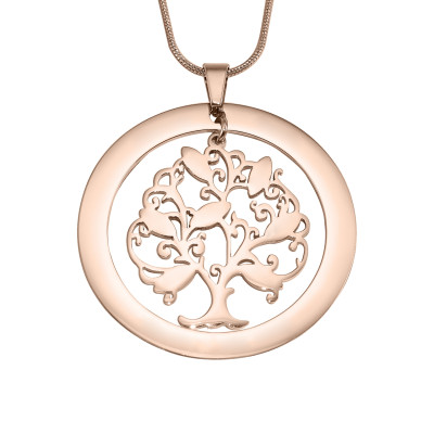 Personalised Tree of My Life Washer 7 - 18ct Rose Gold Plated - The Name Jewellery™