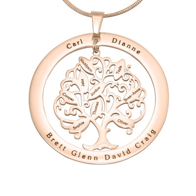 Personalised Tree of My Life Washer 9 - 18ct Rose Gold Plated - The Name Jewellery™