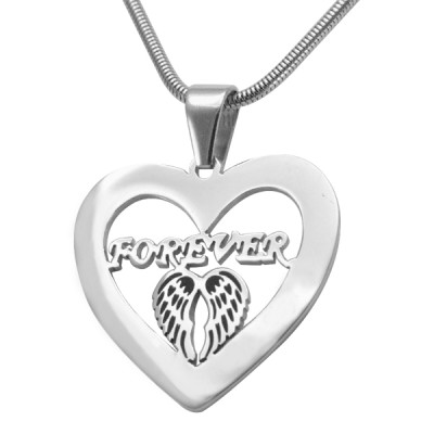Personalised Angel in My Heart Necklace - Sterling Silver - The Name Jewellery™