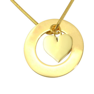 Personalised Circle My Heart Necklace - 18ct Gold Plated - The Name Jewellery™