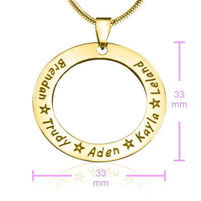 Personalised Circle of Trust Necklace - 18ct Gold Plated - The Name Jewellery™