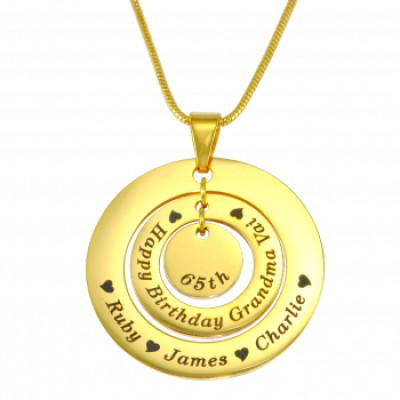 Personalised Circles of Love Necklace - 18ct GOLD Plated - The Name Jewellery™