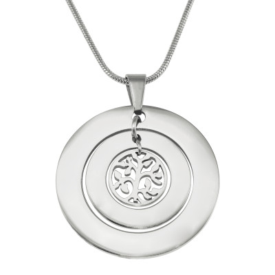 Personalised Circles of Love Necklace Tree - Silver - The Name Jewellery™