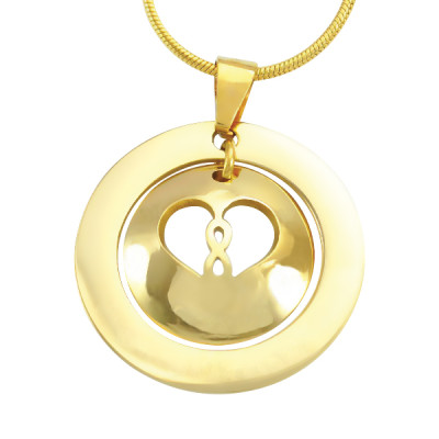 Personalised Infinity Dome Necklace - 18ct Gold Plated - The Name Jewellery™