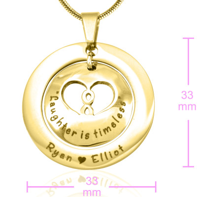 Personalised Infinity Dome Necklace - 18ct Gold Plated - The Name Jewellery™