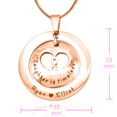 Personalised Infinity Dome Necklace - 18ct Rose Gold Plated - The Name Jewellery™