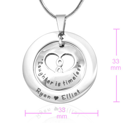 Personalised Infinity Dome Necklace - Sterling Silver - The Name Jewellery™