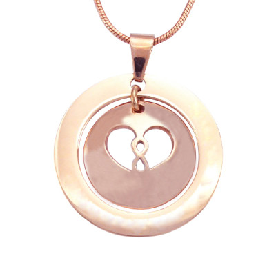 Personalised Infinity Dome Necklace - 18ct Rose Gold Plated - The Name Jewellery™