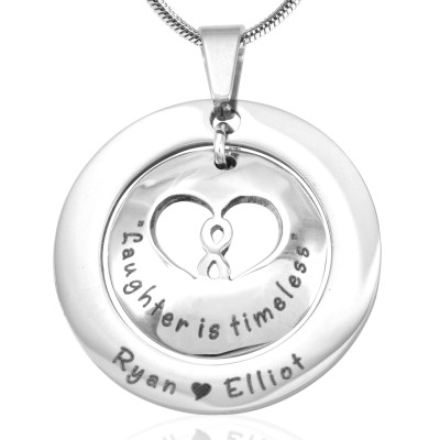 Personalised Infinity Dome Necklace - Sterling Silver - The Name Jewellery™